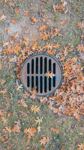 drainage-in-ground-autumnal-leaves-landscape