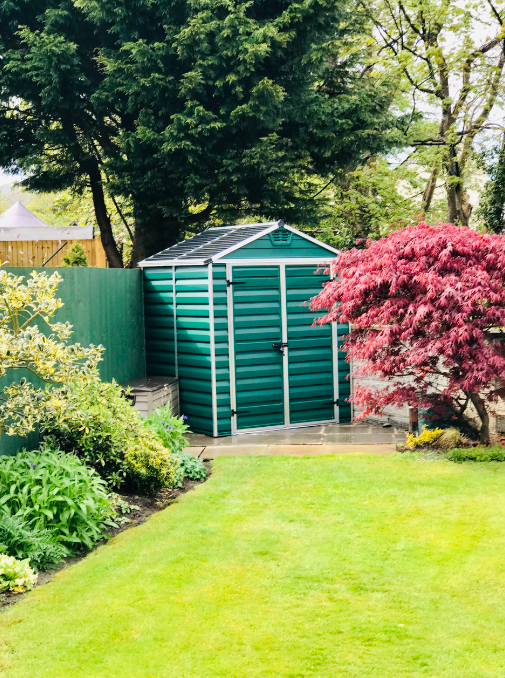 A low-maintenance landscape design.