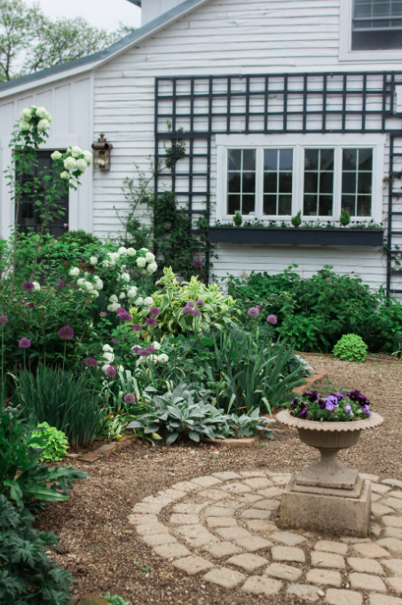 A backyard following landscape design trends.